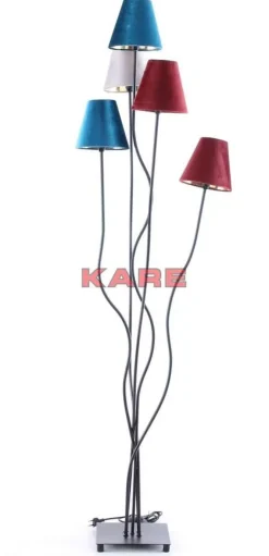 Steh & Bodenleuchten-KARE Design Stehleuchte Flexible Velvet Schwarz Cinque