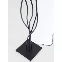 Steh & Bodenleuchten-KARE Design Stehleuchte Flexible Velvet Schwarz Cinque