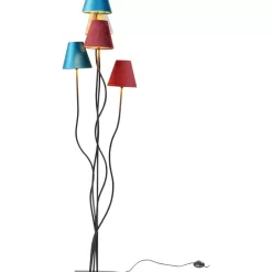 Steh & Bodenleuchten-KARE Design Stehleuchte Flexible Velvet Schwarz Cinque