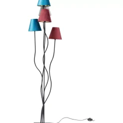 Steh & Bodenleuchten-KARE Design Stehleuchte Flexible Velvet Schwarz Cinque