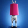 Stehleuchte-KARE Design Stehleuchte Hiding Rabbit Magenta