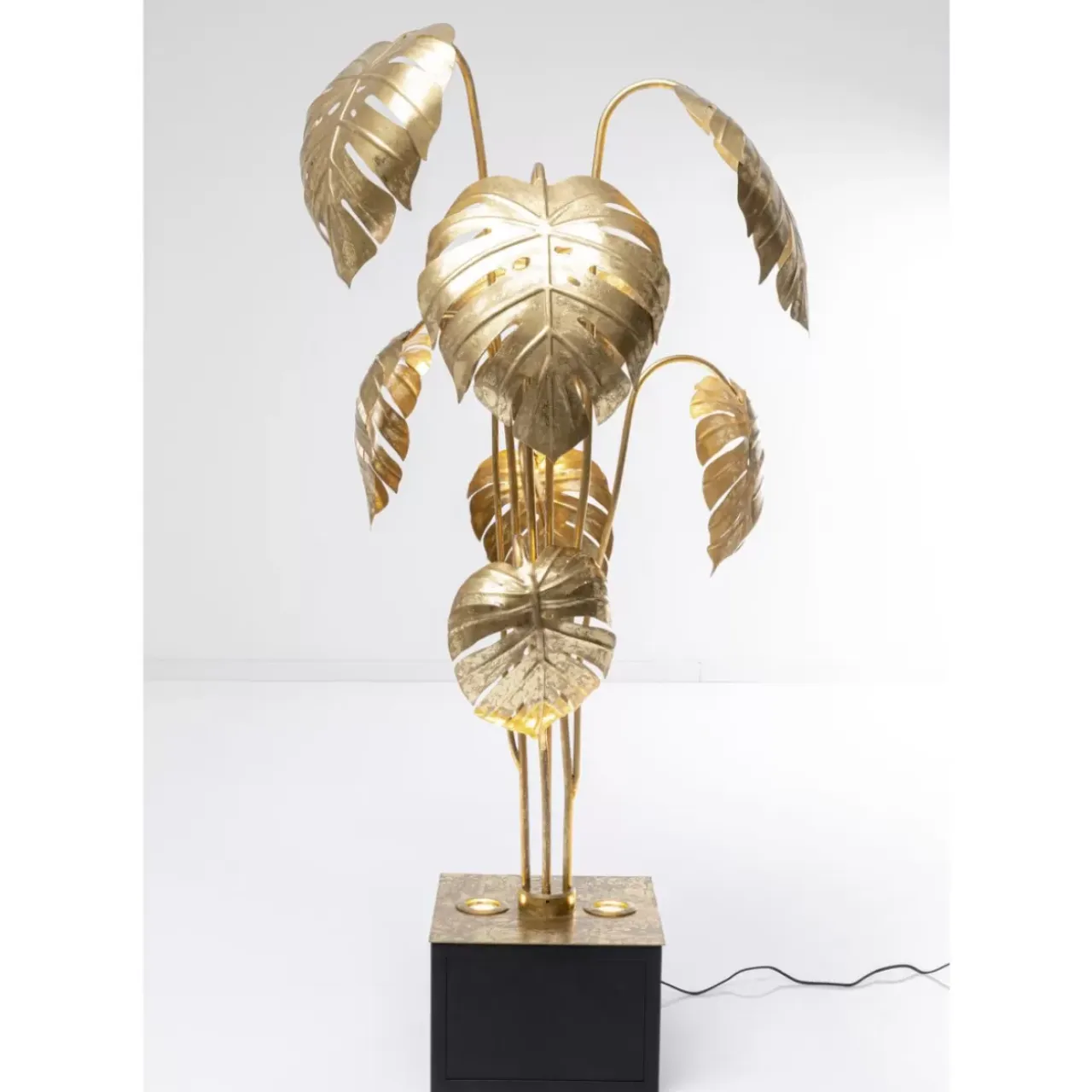 Steh & Bodenleuchten-KARE Design Stehleuchte Leaf Monstera 149Cm