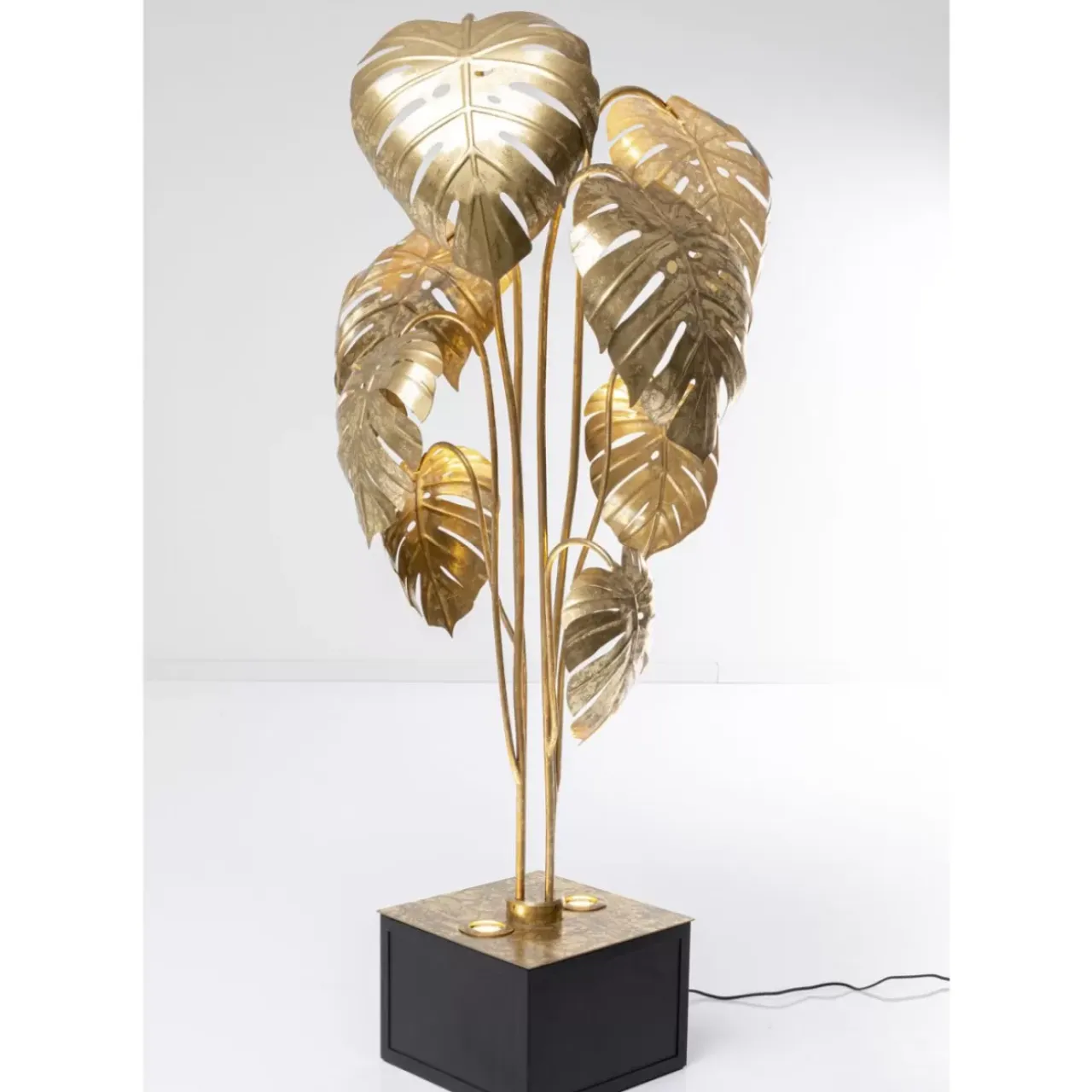 Steh & Bodenleuchten-KARE Design Stehleuchte Leaf Monstera 149Cm