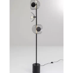 Steh & Bodenleuchten-KARE Design Stehleuchte Mariposa Schwarz Smoke 160Cm