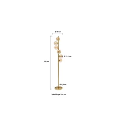 Steh & Bodenleuchten-KARE Design Stehleuchte Scala Balls Brass 160Cm