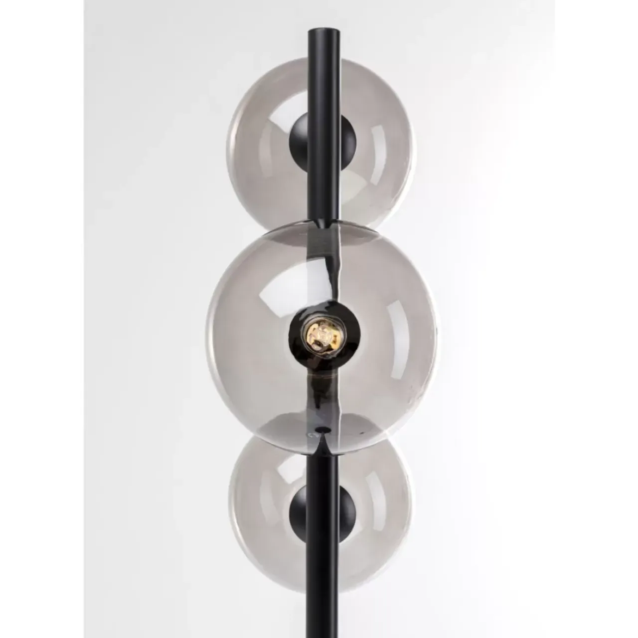 Steh & Bodenleuchten-KARE Design Stehleuchte Three Balls Matt Schwarz 160Cm