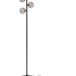 Steh & Bodenleuchten-KARE Design Stehleuchte Three Balls Matt Schwarz 160Cm