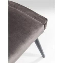 Stühle-KARE Design Stuhl Black Marshall Velvet Grau