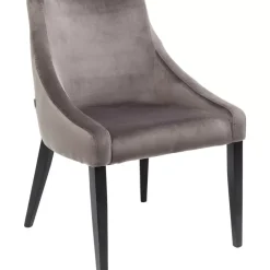 Stühle-KARE Design Stuhl Black Mode Velvet Grau