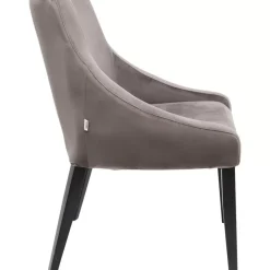 Stühle-KARE Design Stuhl Black Mode Velvet Grau