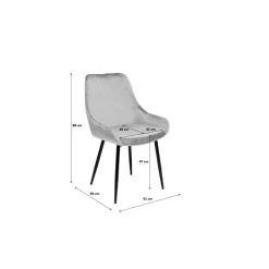 Stühle-KARE Design Stuhl East Side Silbergrau Xl