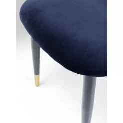Stühle-KARE Design Stuhl Iris Velvet Blau (2/Set)