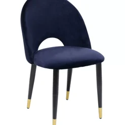 Stühle-KARE Design Stuhl Iris Velvet Blau (2/Set)