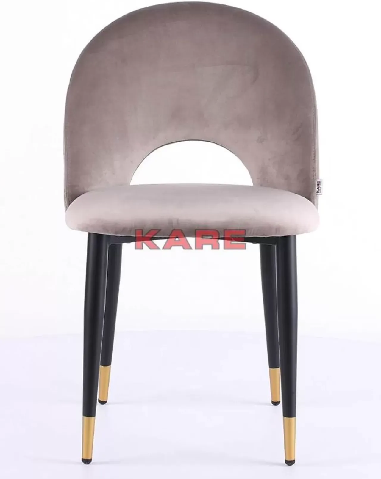 Stühle-KARE Design Stuhl Iris Velvet Taupe (2/Set)