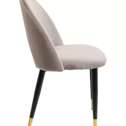 Stühle-KARE Design Stuhl Iris Velvet Taupe (2/Set)