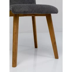 Stühle-KARE Design Stuhl Lara Cord Grau