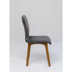 Stühle-KARE Design Stuhl Lara Cord Grau