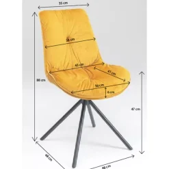 Stühle-KARE Design Stuhl Mila Gelb