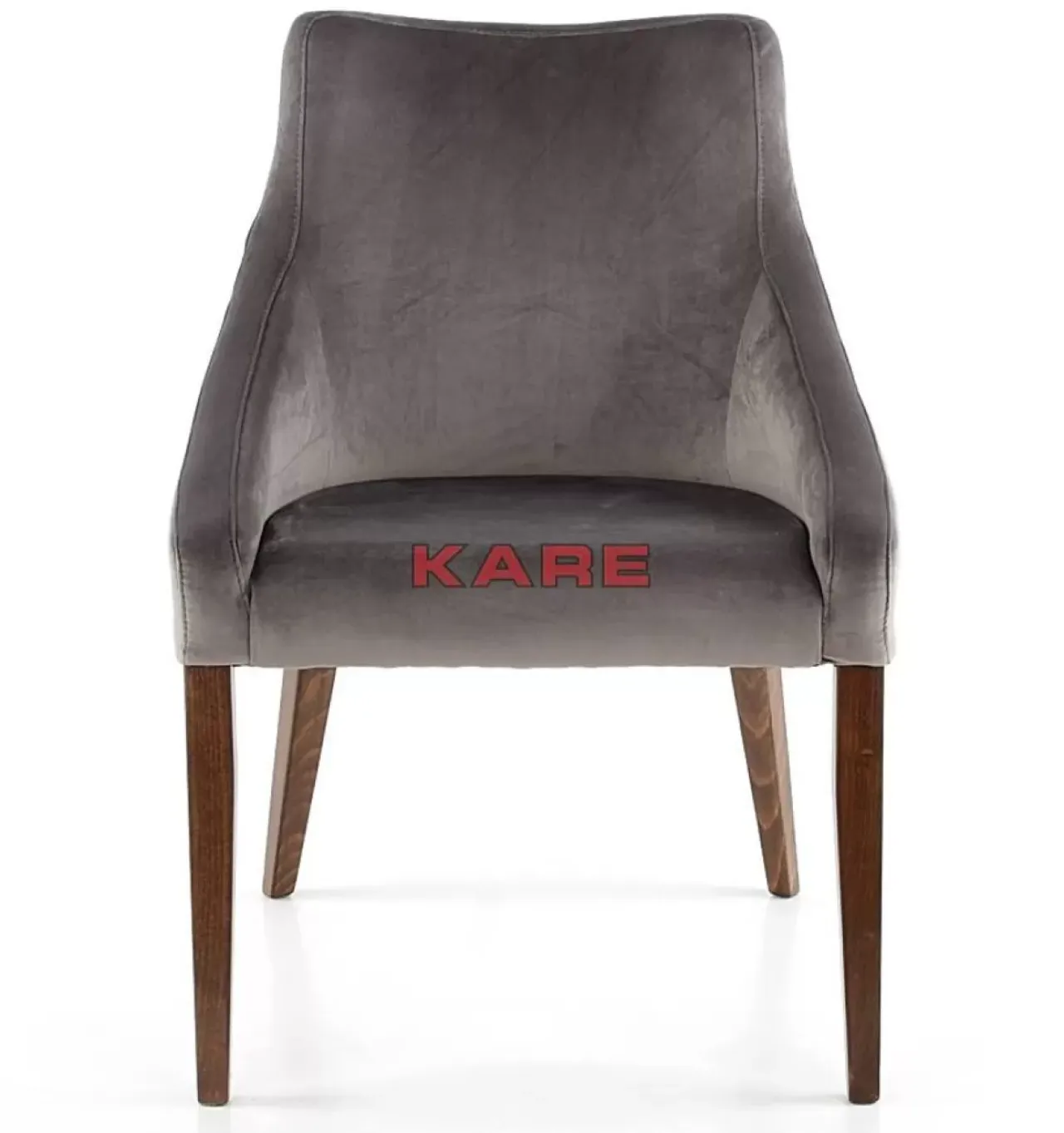 Stühle-KARE Design Stuhl Mode Velvet Grau