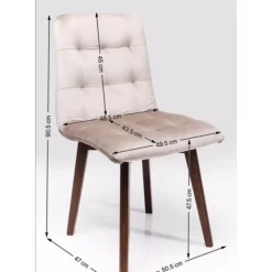 Stühle-KARE Design Stuhl Moritz Velvet Silbergrau