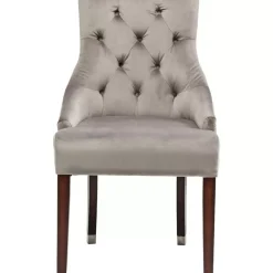 Stühle-KARE Design Stuhl Prince Velvet Grau