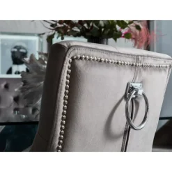 Stühle-KARE Design Stuhl Prince Velvet Grau
