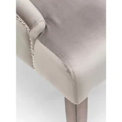 Stühle-KARE Design Stuhl Prince Velvet Grau