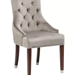 Stühle-KARE Design Stuhl Prince Velvet Grau