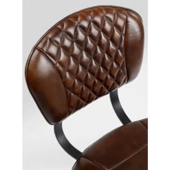 Stühle-KARE Design Stuhl Samba Leder Braun