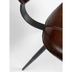 Stühle-KARE Design Stuhl Samba Leder Braun