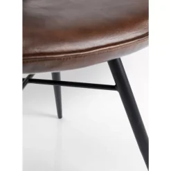 Stühle-KARE Design Stuhl Samba Leder Braun