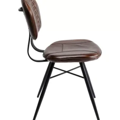 Stühle-KARE Design Stuhl Samba Leder Braun
