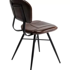 Stühle-KARE Design Stuhl Samba Leder Braun