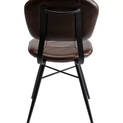 Stühle-KARE Design Stuhl Samba Leder Braun