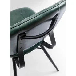 Stühle-KARE Design Stuhl Samba Leder Dunkelgrun