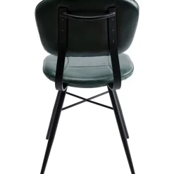 Stühle-KARE Design Stuhl Samba Leder Dunkelgrun