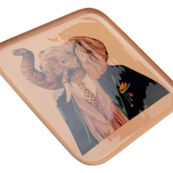 Geschirr & Tischaccessoires-KARE Design Tablett Ego Elephant 27X27Cm