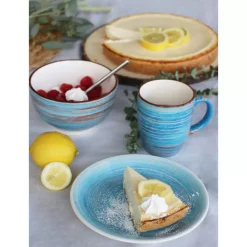 Geschirr & Tischaccessoires-KARE Design Tasse Swirl Blau