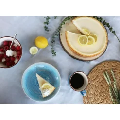 Geschirr & Tischaccessoires-KARE Design Tasse Swirl Blau