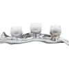 Deko & Geschenkartikel-KARE Design Teelichthalter 3 Jade Silber