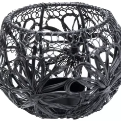Deko & Geschenkartikel-KARE Design Teelichthalter Hayat Schwarz O12Cm