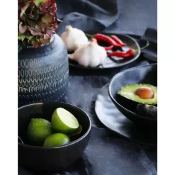Geschirr & Tischaccessoires-KARE Design Teller Organic Black O26Cm
