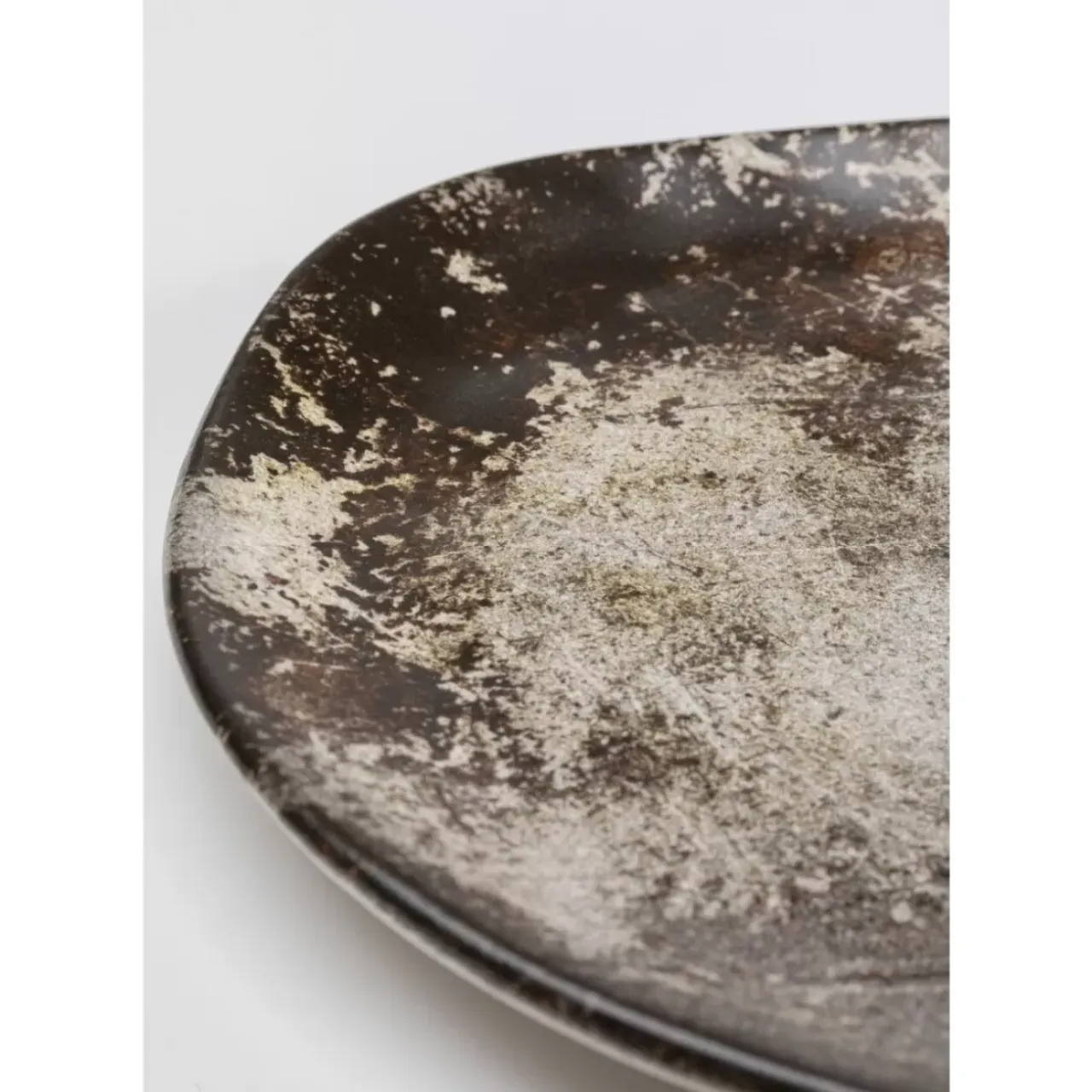 Geschirr & Tischaccessoires-KARE Design Teller Savannah Braun/Grau Matt O26Cm