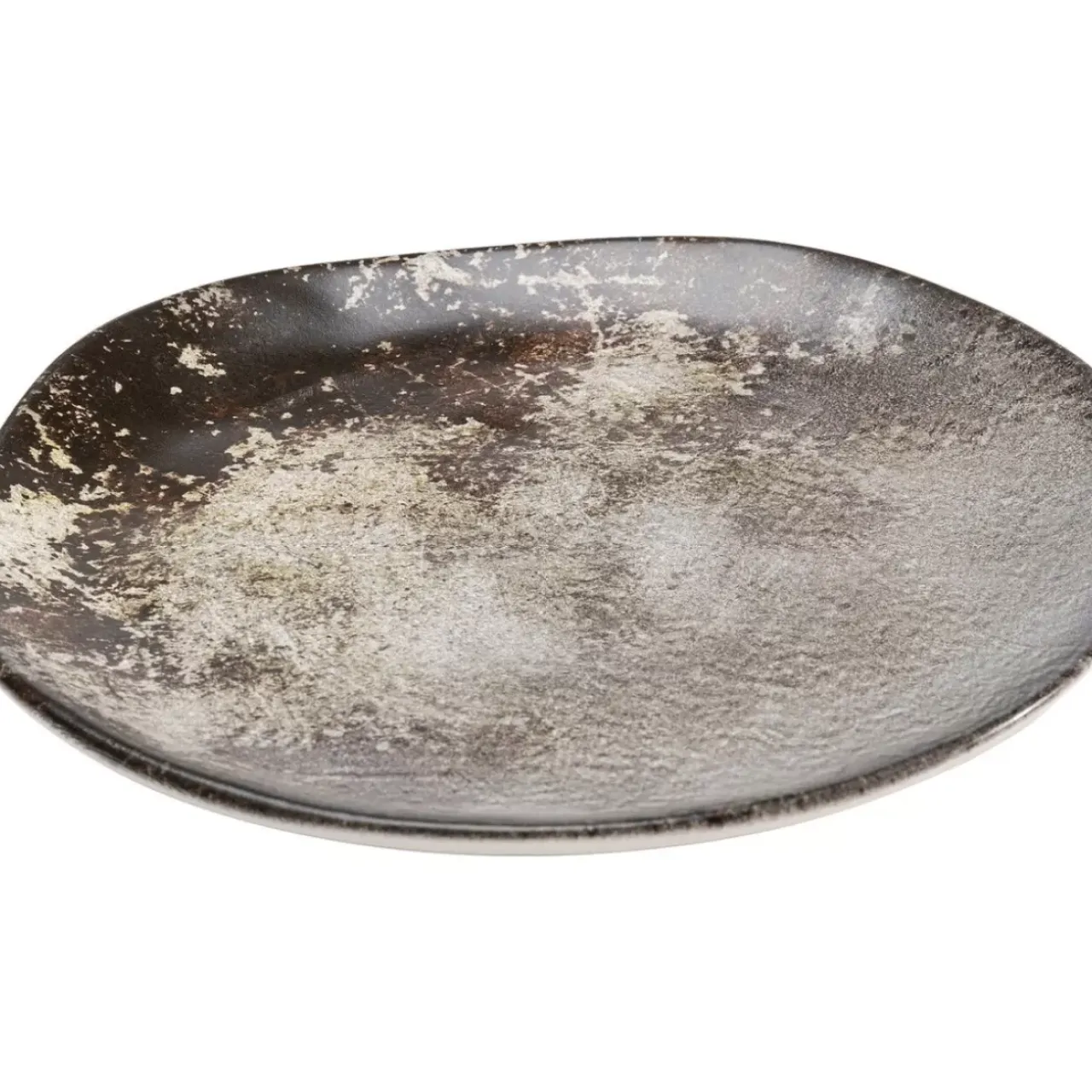 Geschirr & Tischaccessoires-KARE Design Teller Savannah Braun/Grau Matt O26Cm