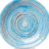 Geschirr & Tischaccessoires-KARE Design Teller Swirl Blau O19Cm
