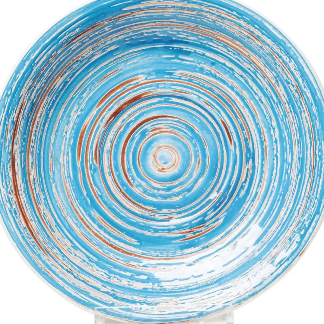 Geschirr & Tischaccessoires-KARE Design Teller Swirl Blau O19Cm