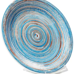Geschirr & Tischaccessoires-KARE Design Teller Swirl Blau O19Cm