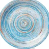 Geschirr & Tischaccessoires-KARE Design Teller Swirl Blau O27Cm