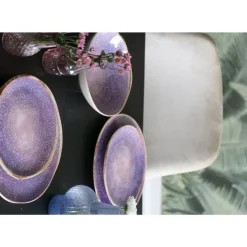 Geschirr & Tischaccessoires-KARE Design Teller Tief Shirley Violett O21Cm