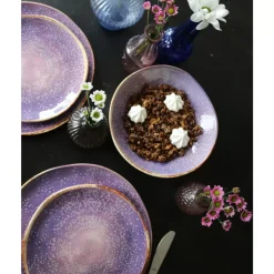 Geschirr & Tischaccessoires-KARE Design Teller Tief Shirley Violett O21Cm
